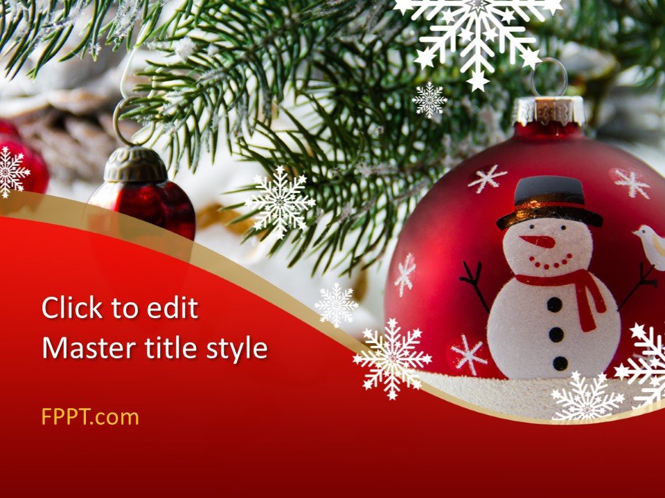 Christmas Adornments PowerPoint Template