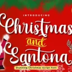 Christmas And Santona Script Font - Fonte Grátis Christmas And Santona Script Font