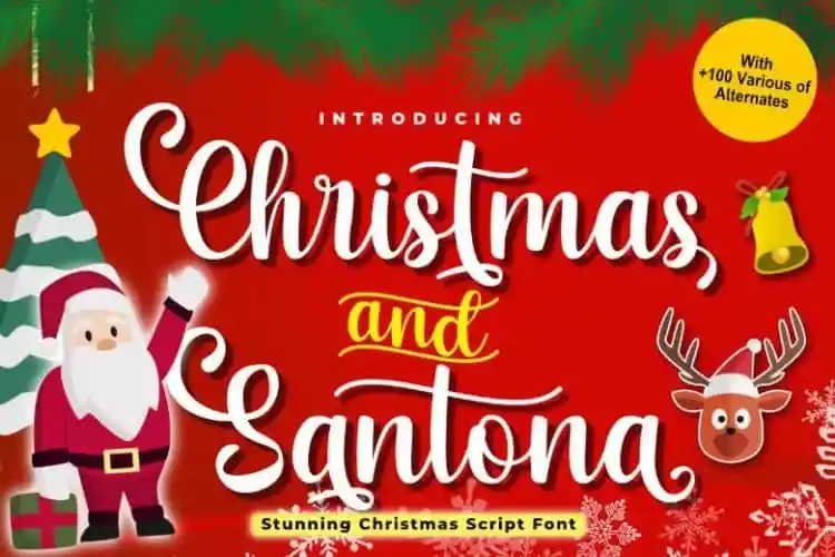 Christmas And Santona Script Font