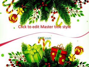 Christmas Art Decoration PowerPoint Template