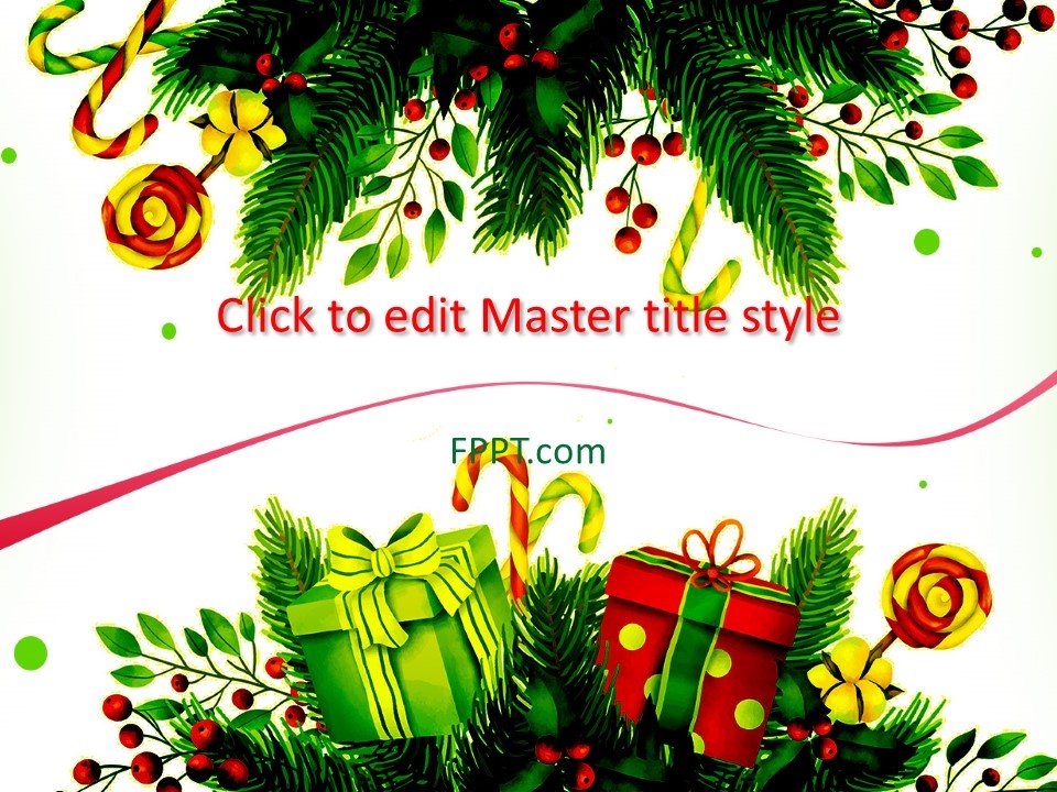 Christmas Art Decoration PowerPoint Template