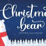 Christmas Bear Calligraphy Font