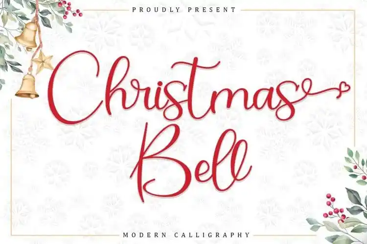 Christmas Bell Calligraphy Font