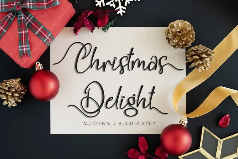 Christmas Delight Calligraphy Font