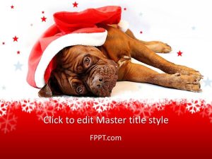 Christmas Dog PowerPoint Template