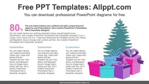 Christmas Gift Boxes PowerPoint Diagram Template