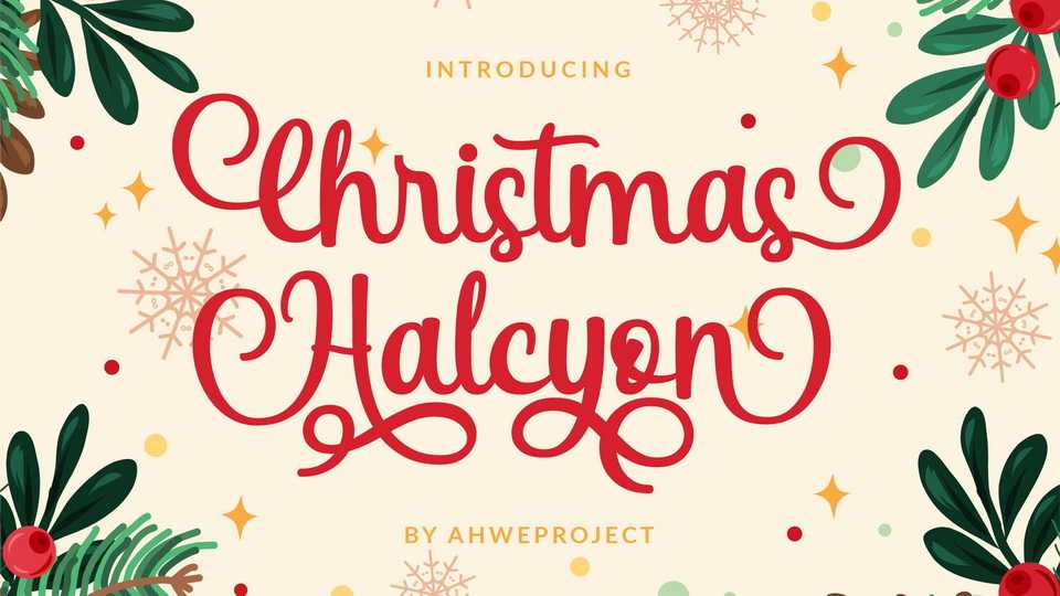Christmas Halcyon Font › Fontesk