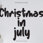 Christmas In July Font - Fonte Grátis Christmas In July Font