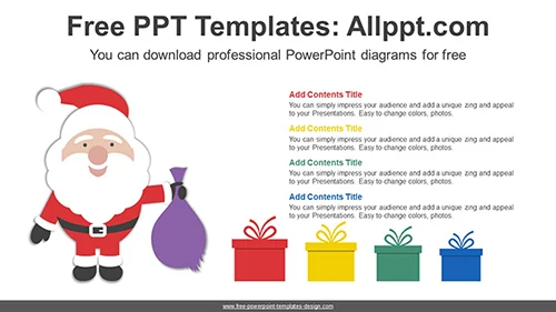 Christmas Santa Claus PowerPoint Diagram Template