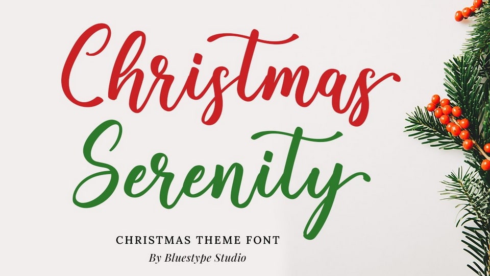 Christmas Serenity Font › Fontesk