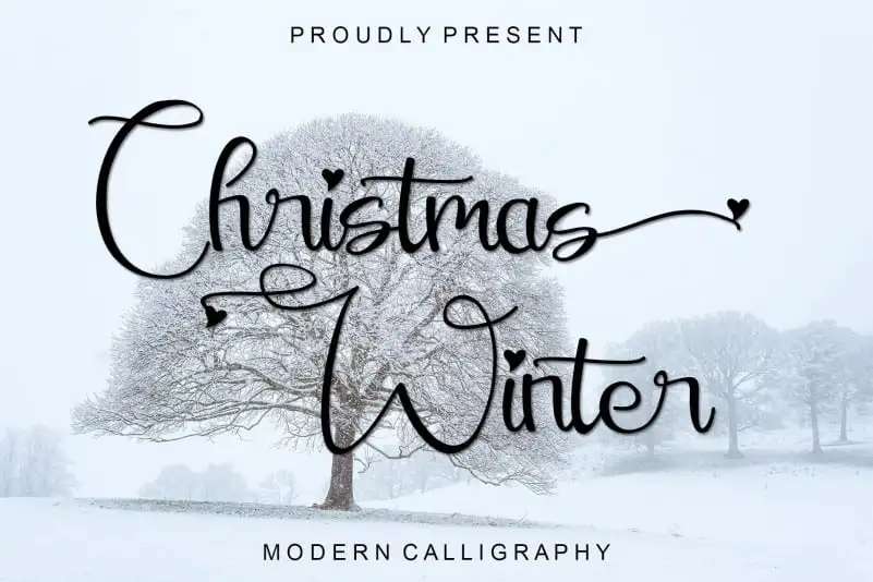 Christmas Winter Calligraphy Font
