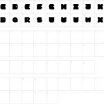 Mapa de caracteres da fonte Chunk Font