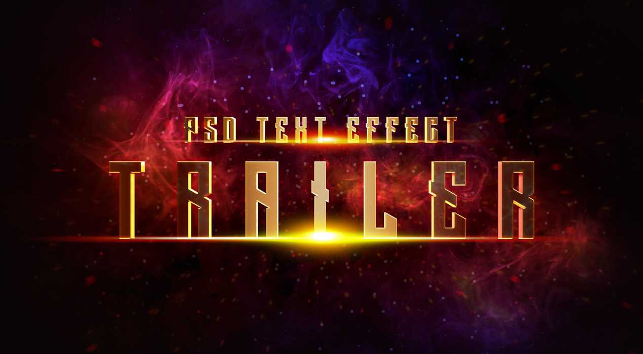 Cinematic Trailer PSD Text Effect