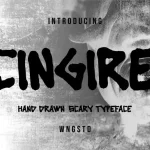 Cingire - Hand drawn scary typeface