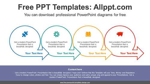 Circle Arrow Banner PowerPoint Diagram