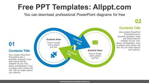 Circle Arrow Banner PPT Diagram