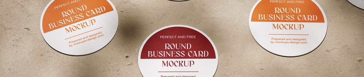 Circle business card mockup