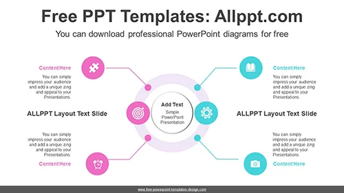 Circle-Center Compare PowerPoint Diagram