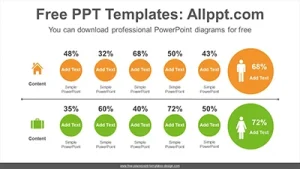 Circle compare list PowerPoint Diagram Template
