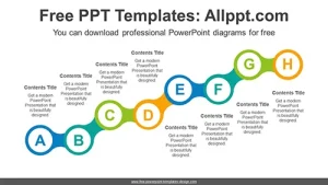 Circle Connected Stairs PowerPoint Diagram