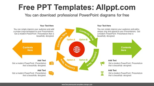 Circle Cycle Arrows PowerPoint Diagram