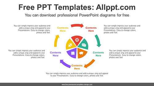 Circle Rotating Arrow PowerPoint Diagram Template