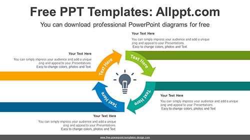 Circle Rotating Arrow PowerPoint Diagram