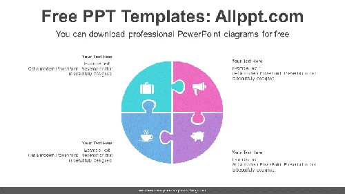Circle Shape Puzzle PowerPoint Diagram