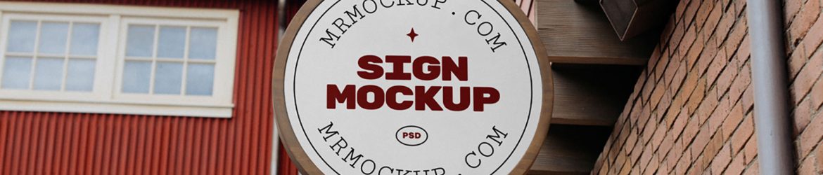 Circle Sign Mockup