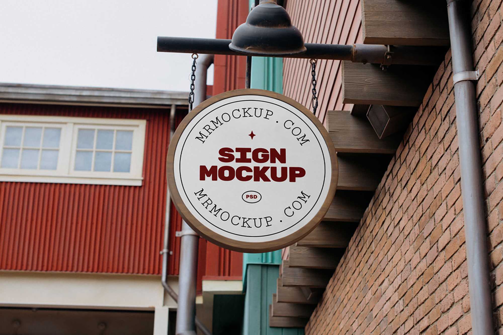 Circle Sign Mockup