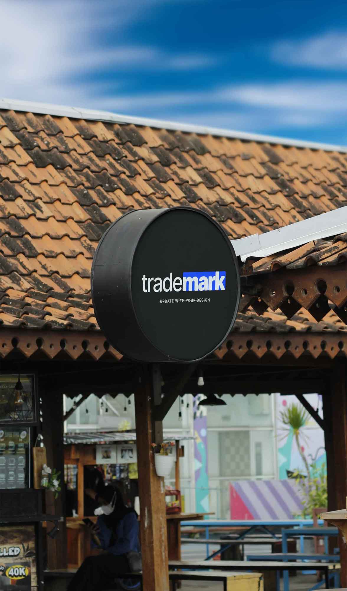Circle Signage Mockup (PSD)