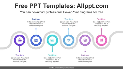 Circle Snake Wave PowerPoint Diagram