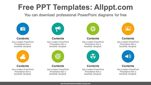 Circles list PowerPoint Diagram Template