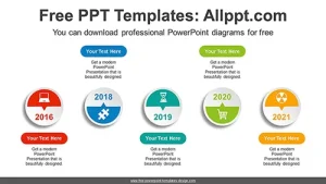 Circles Paper Banner PowerPoint Diagram