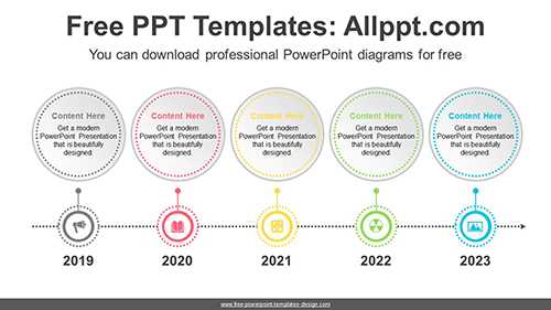 Circles Paper Banner PowerPoint Diagram Template