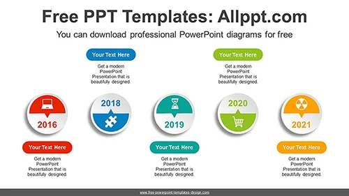 Circles Paper Banner PowerPoint Diagram