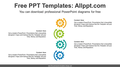 Circular Arrows Gear PowerPoint Diagram
