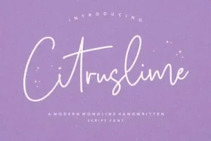 Citruslime Handwritten Font