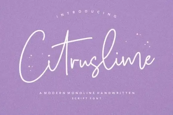 Citruslime Handwritten Font