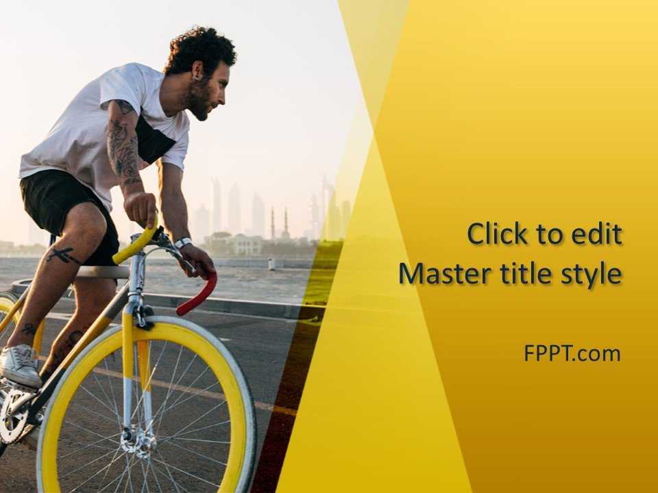 City Cycling PowerPoint Template