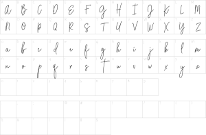 Mapa de caracteres da fonte City Streetwear Font