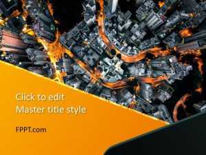 City Top View PowerPoint Template
