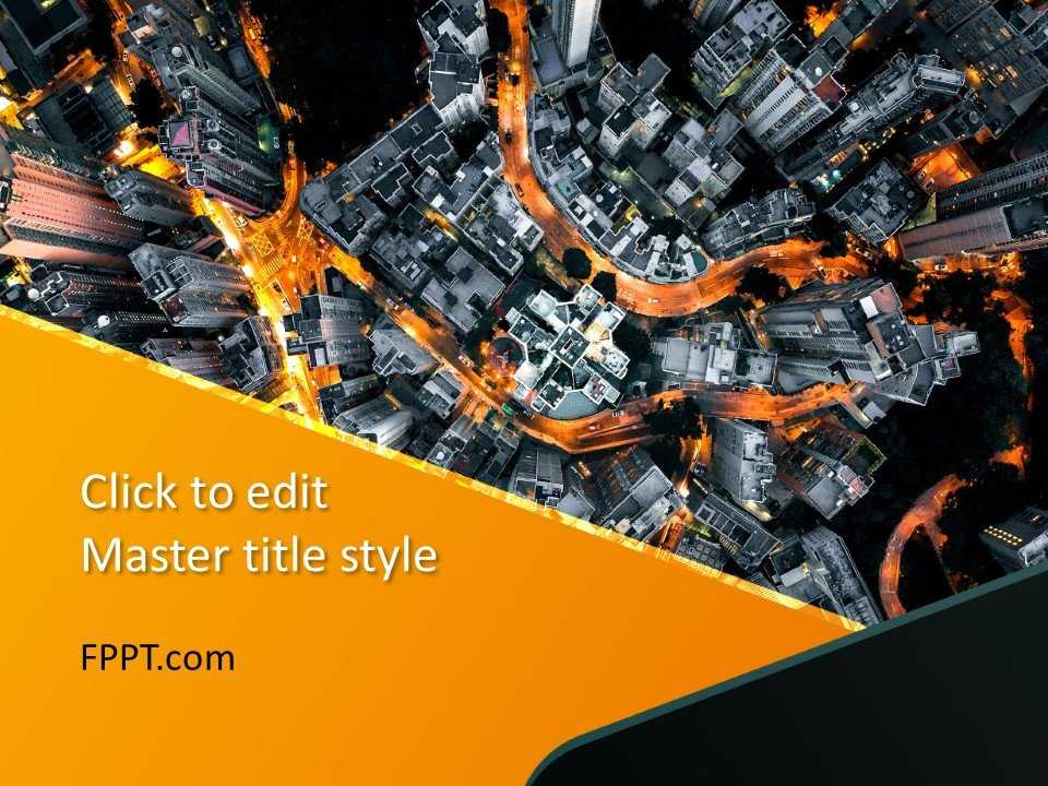 City Top View PowerPoint Template