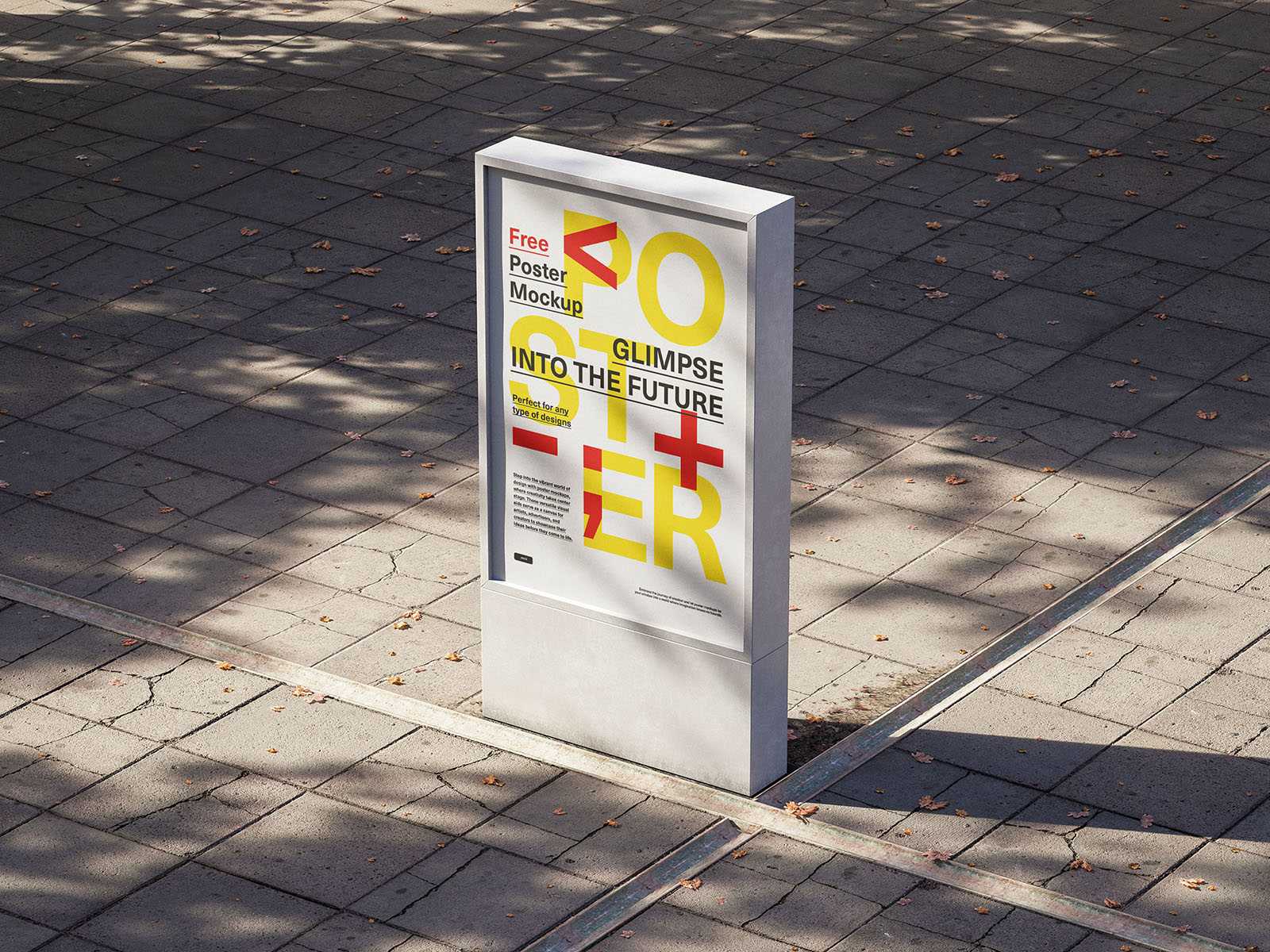 Citylight in the park area mockup - Instant Download
