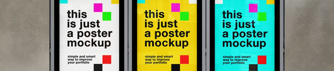 Citylight poster frames mockup - Instant Download