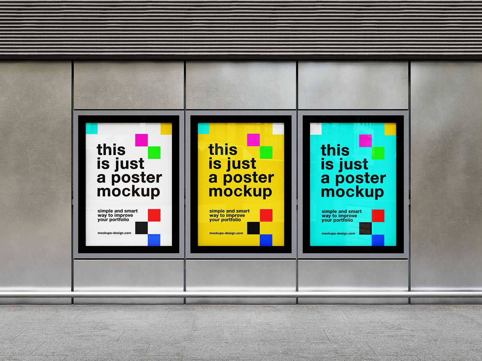 Citylight poster frames mockup - Instant Download