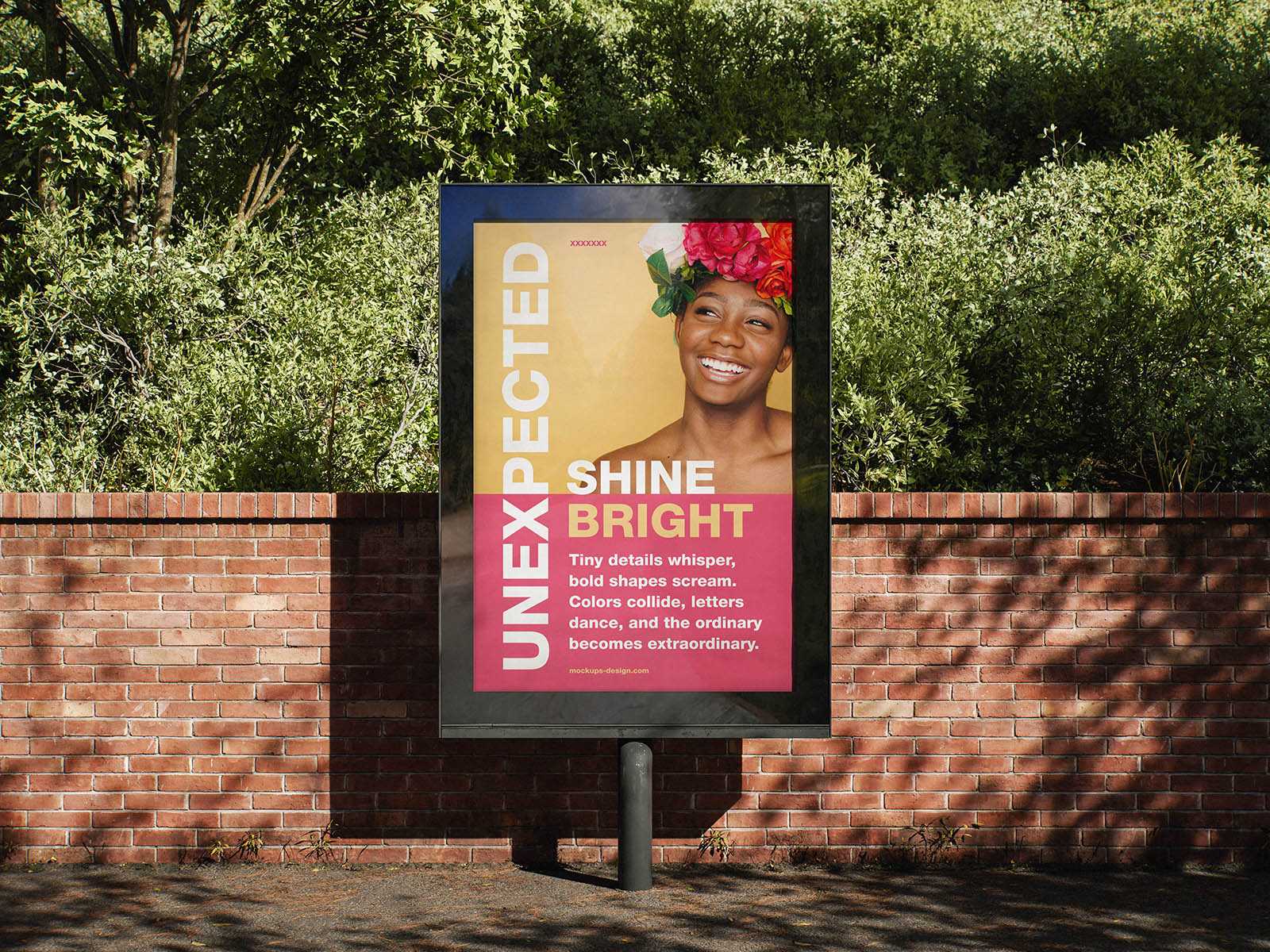 Citylight poster mockup - Instant Download