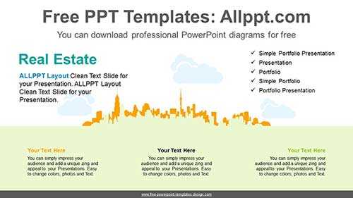 Cityscape Silhouette PowerPoint Diagram