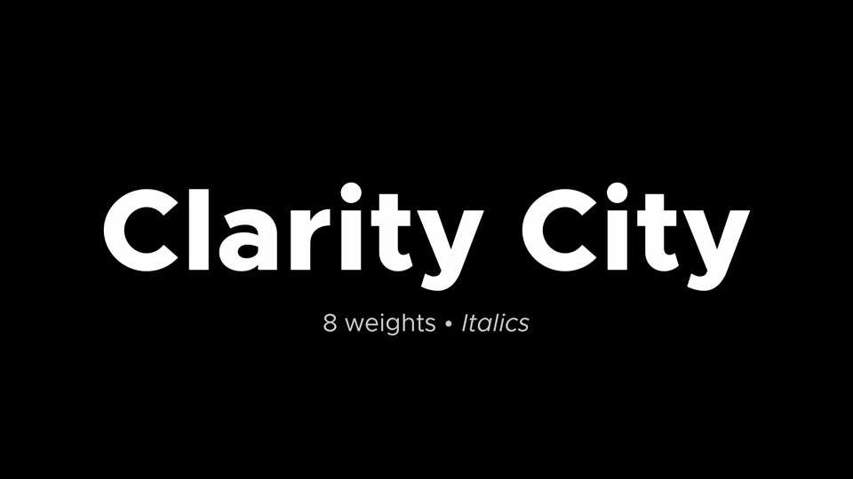Clarity City Font Family › Fontesk
