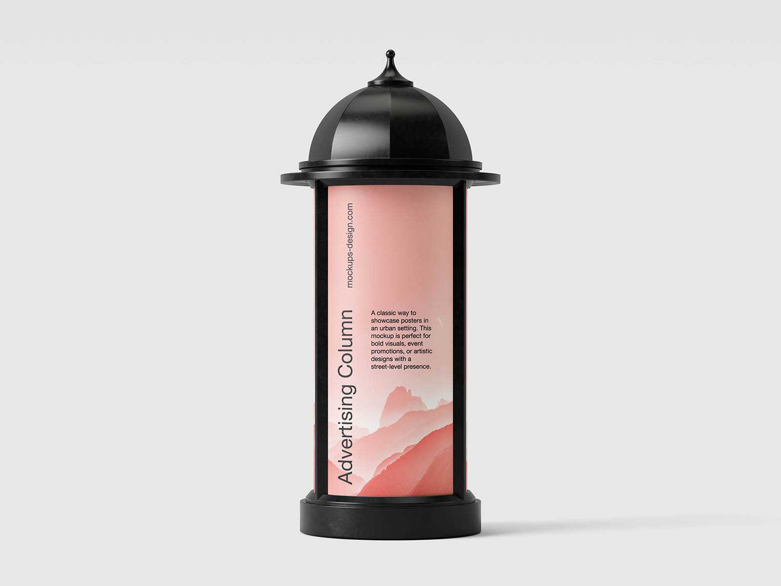 Classic advertising column mockup - Instant Download